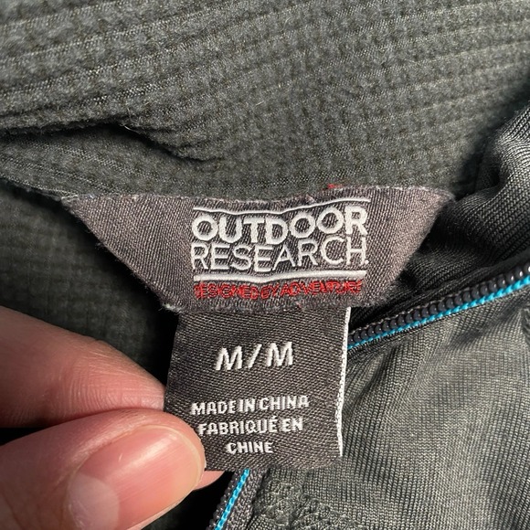 Outdoor Research Vigor Grid Fleece 1/4 Zip M Womens Pullover Baselayer Gray GUC - Picture 7 of 9